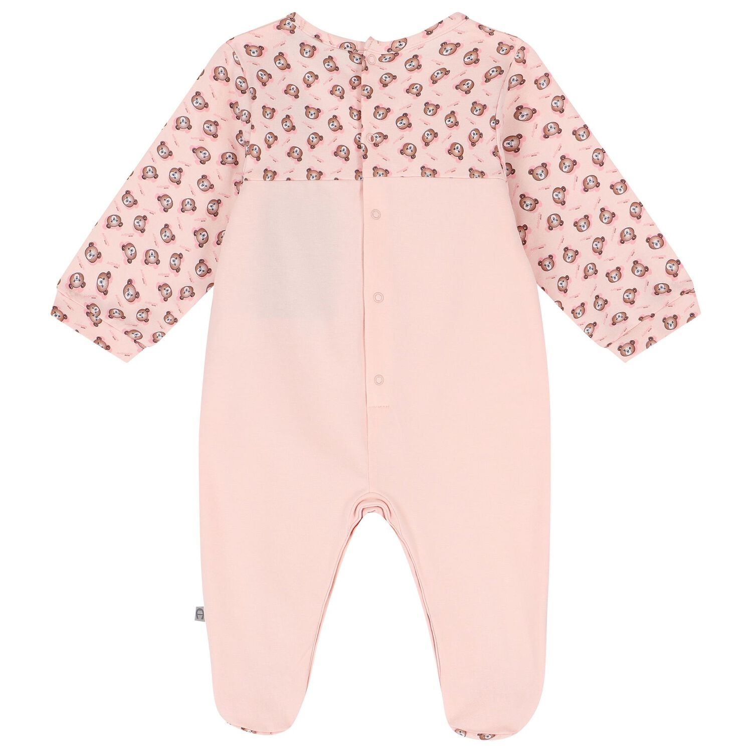 Baby Girls Pink Teddy Bear Logo Babygrow, 3, hi-res image number null