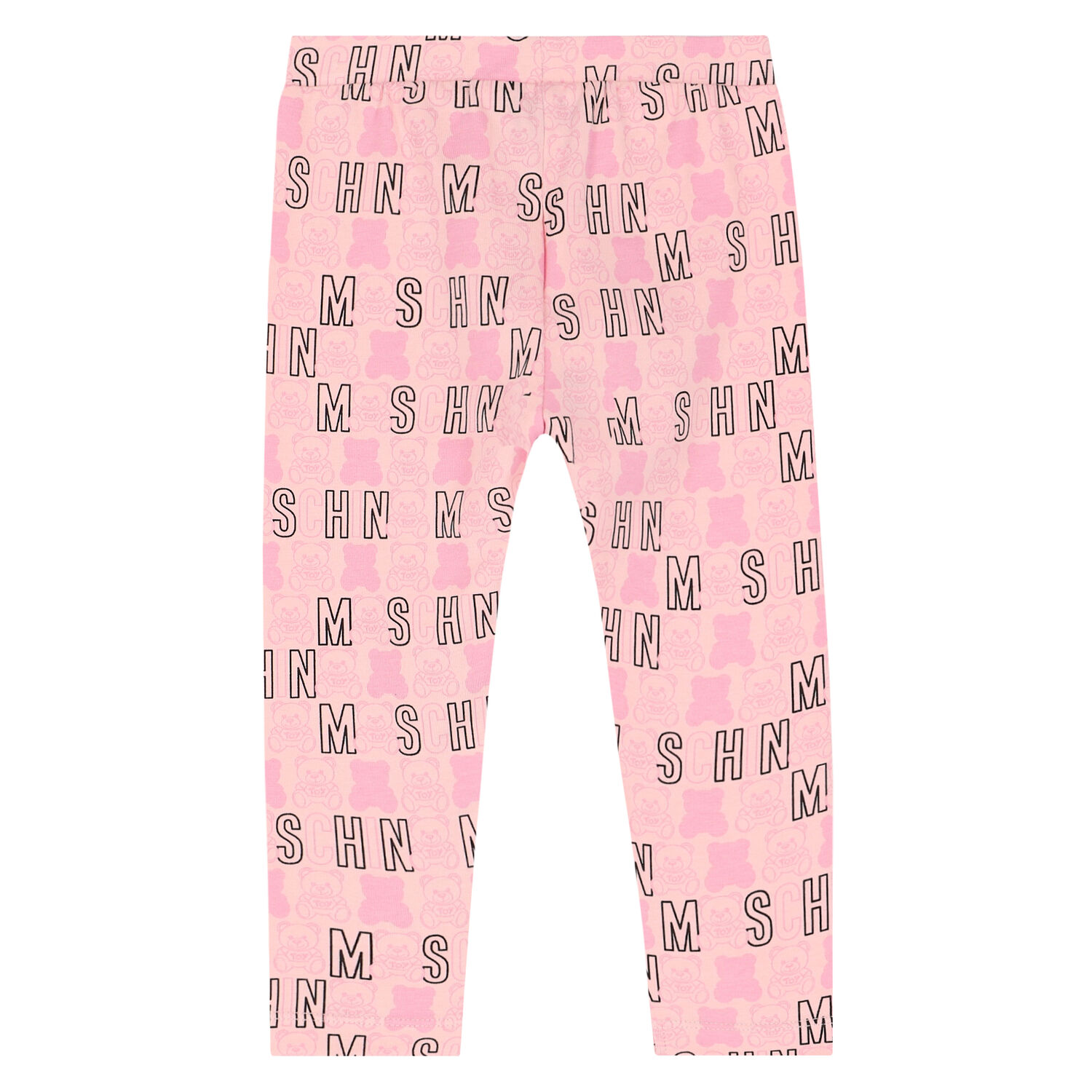 Younger Girls Pink Logo Leggings, 1, hi-res