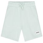 Boys Green Logo Shorts, 5, hi-res