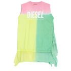 Girls Pink, Yellow & Green Logo Dress, 1, hi-res