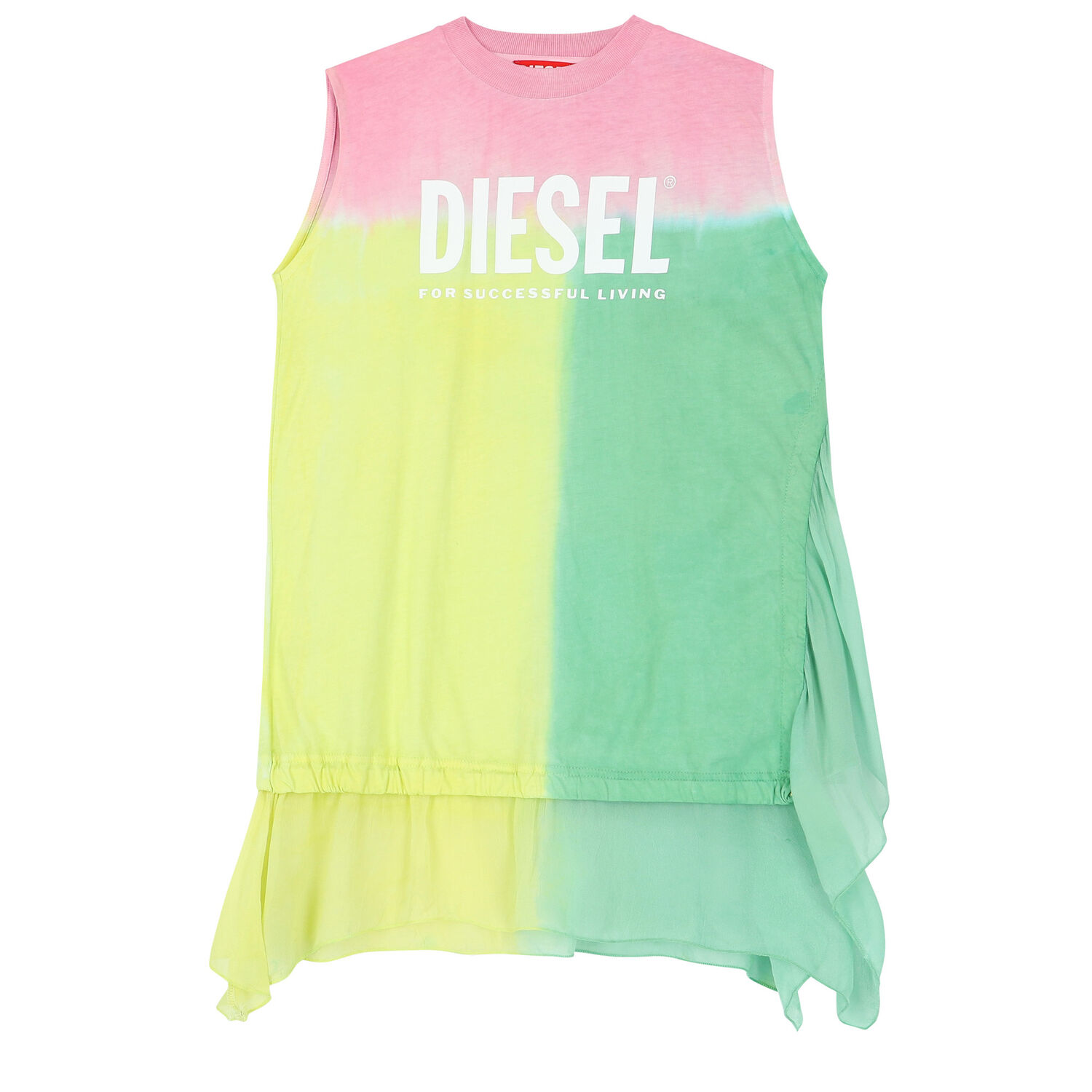 Girls Pink, Yellow & Green Logo Dress, 1, hi-res image number null
