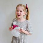 Girls White & Red Santa Bag ( 22CM ), 1, hi-res