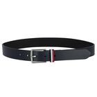 Boys Navy Leather Belt, 1, hi-res