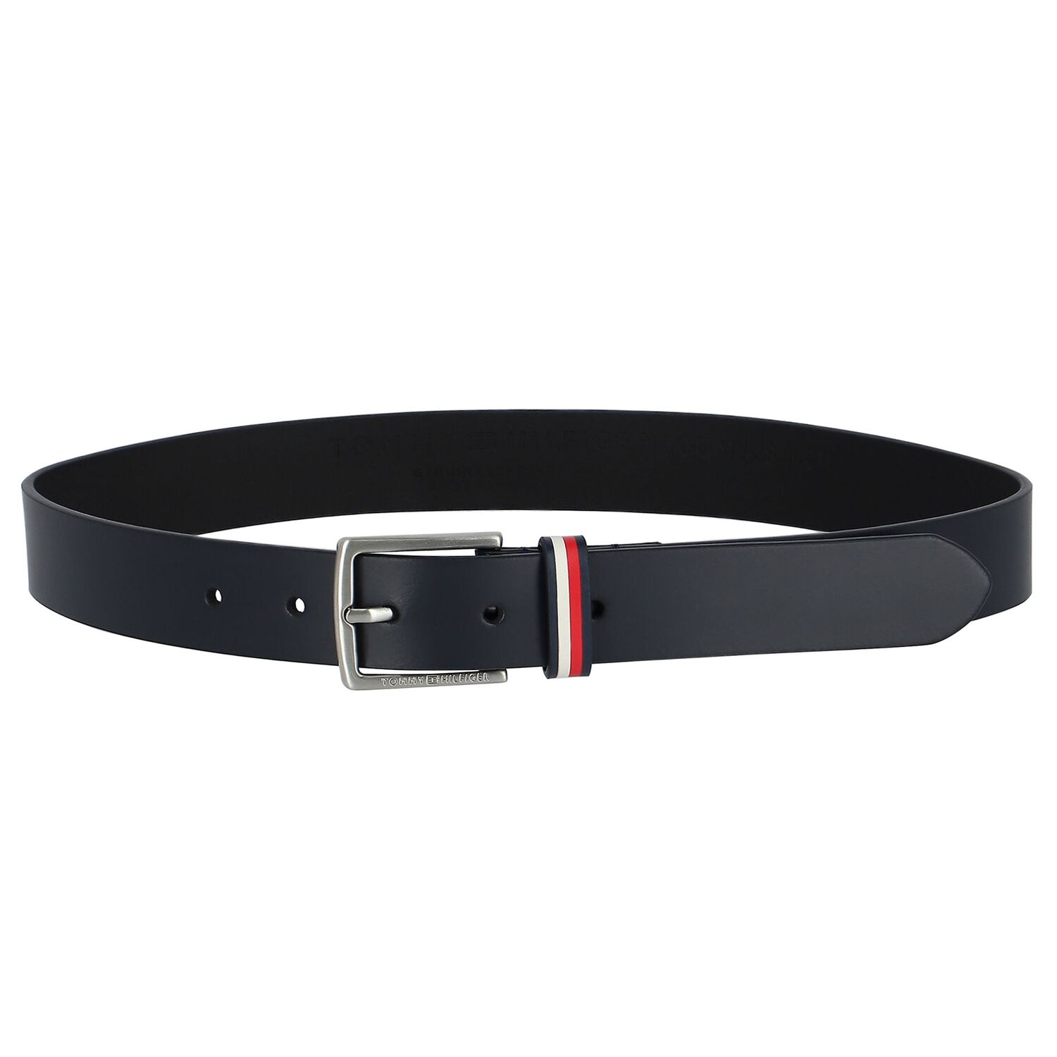 Boys Navy Leather Belt, 1, hi-res image number null