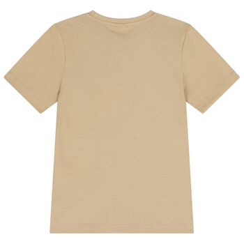 Boys Beige Logo T-Shirt