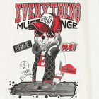 توب باكمام بالشعار باللون العاجى للاولاد, 1, hi-res