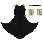 Girls Black & Gold Egyptian Pharoah Costume, 1, hi-res