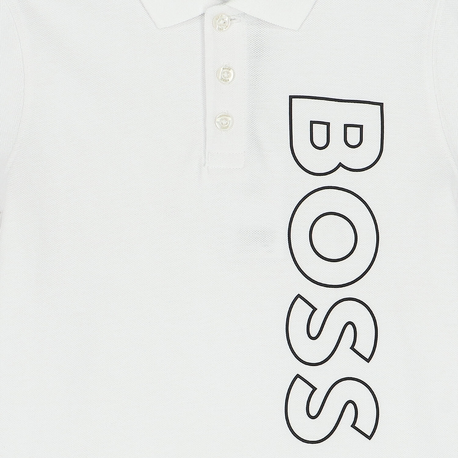 تيشيرت بولو أولاد بالشعار باللون الابيض, 3, hi-res image number null
