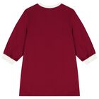 Girls Burgundy Horse Logo Dress, 1, hi-res