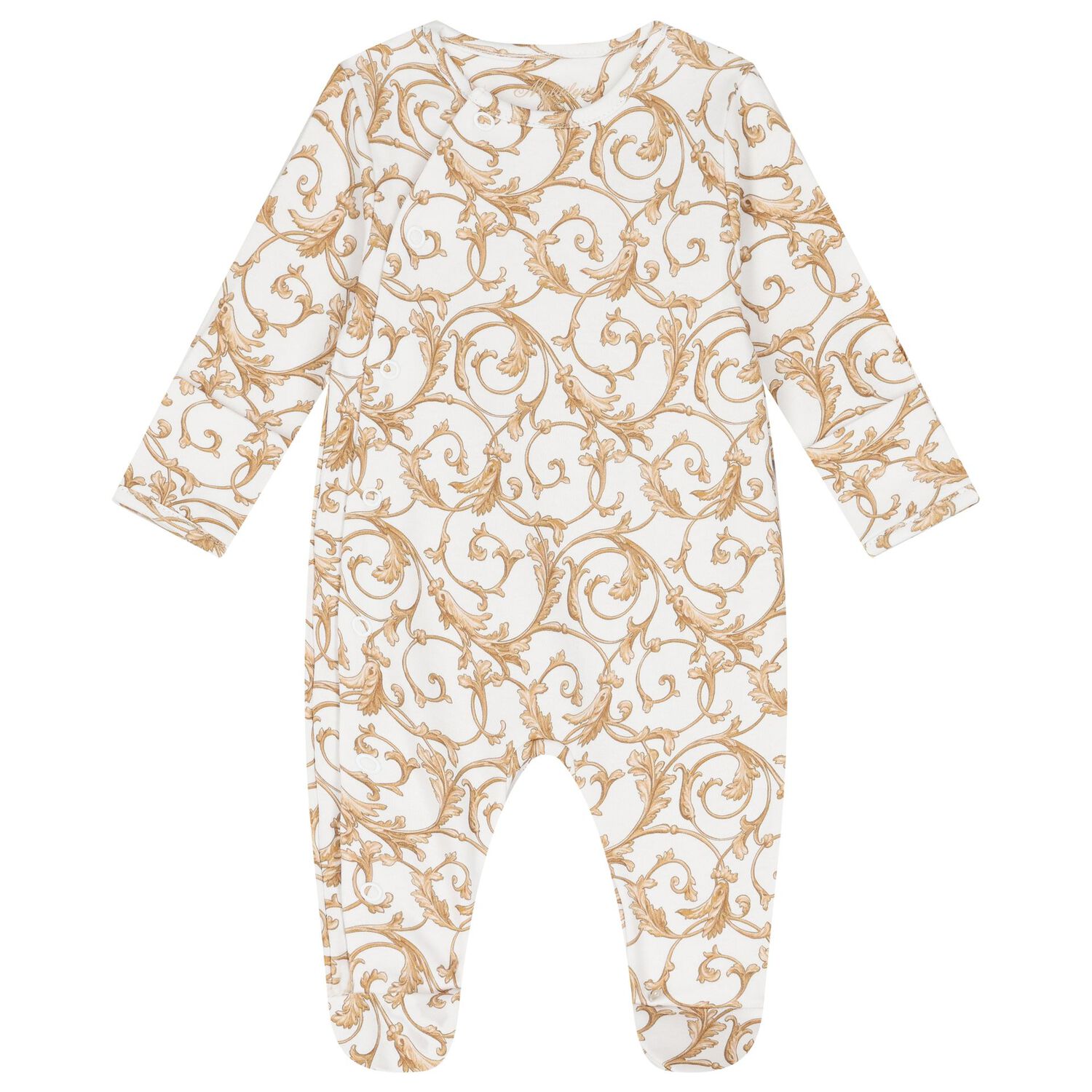 White & Gold Babygrow Gift Set (3 Piece), 1, hi-res
