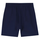 Boys Navy Logo Shorts, 3, hi-res