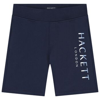 Boys Navy Blue Logo Shorts