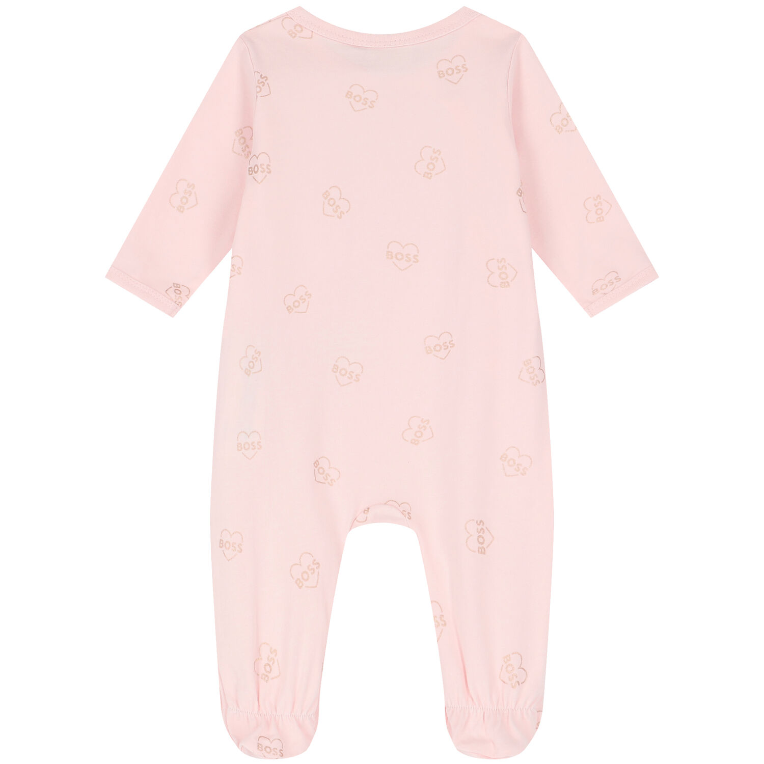 Baby Girls Pink Logo & Heart Babygrow Gift Set, 1, hi-res
