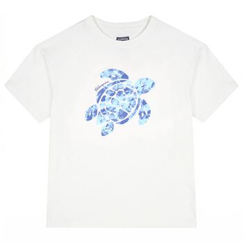 Boys White Turtle T-Shirt