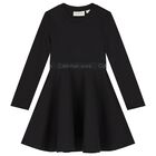 فستان بنات  بالشعار باللون الأسود, 1, hi-res