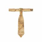 Younger Boys Beige Geo Map Necktie, 1, hi-res