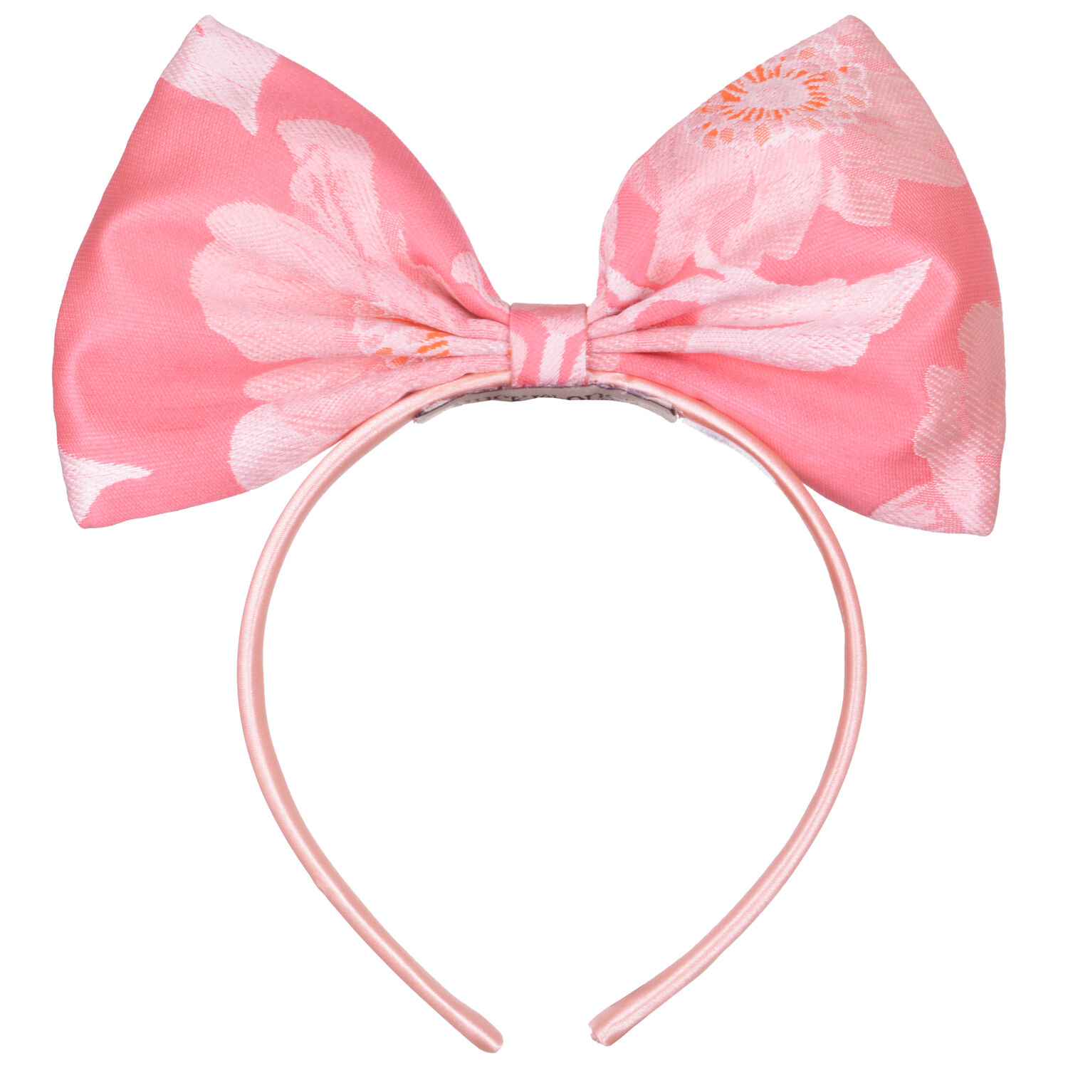 Girls Pink Bow Headband, 1, hi-res
