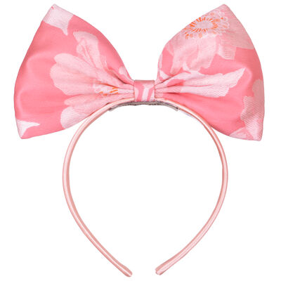 Girls Pink Bow Hairband