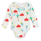 طقم بطبعة المشروم باللون الابيض للبنات (4 قطع), 1, hi-res