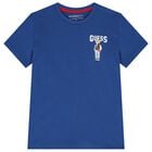 Boys Blue Teddy Bear Logo T-Shirt, 1, hi-res