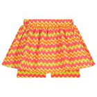Girls Yellow & Orange Zigzag Skort Set, 1, hi-res