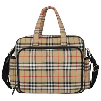 Beige Vintage Check Changing Bag