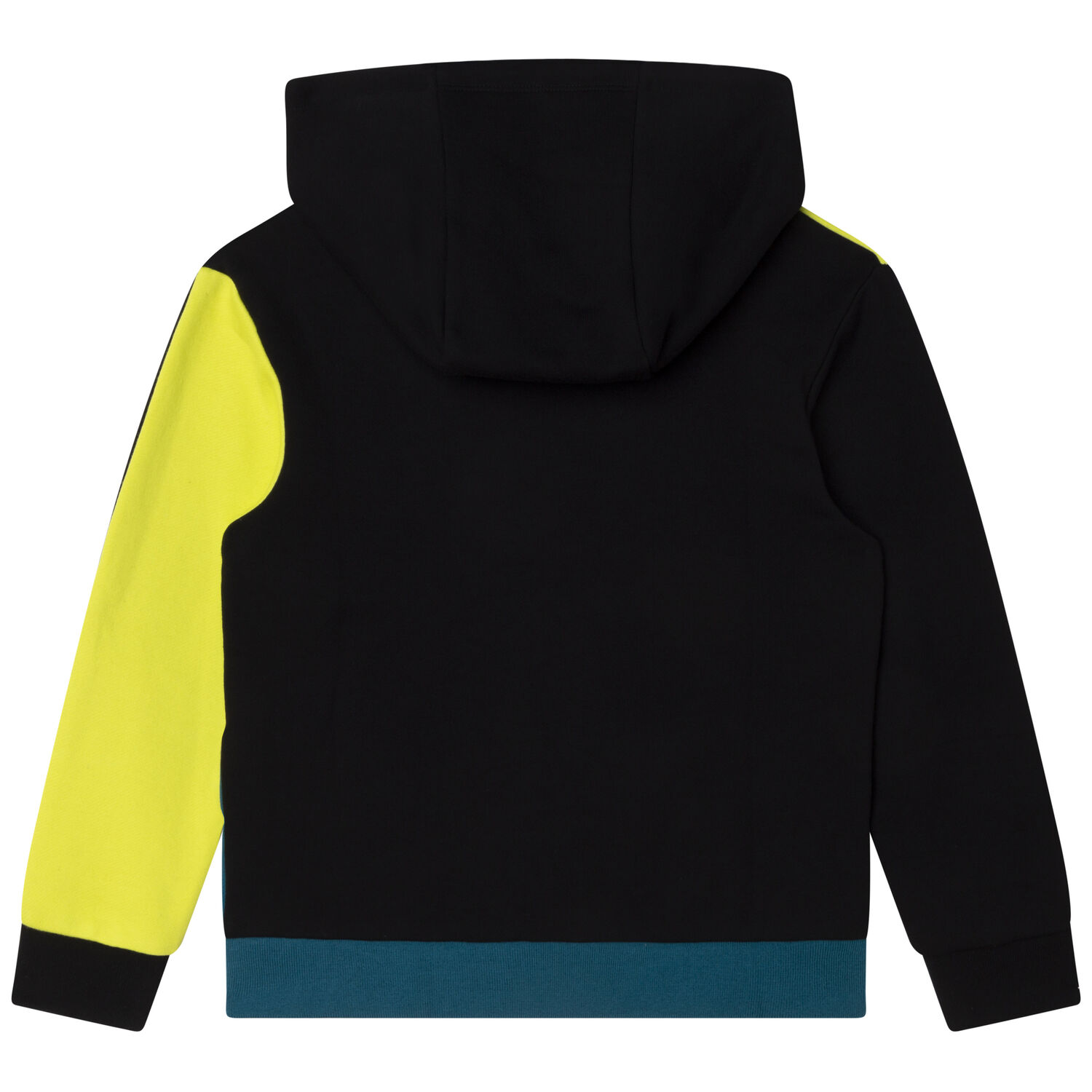 Boys Black, Neon Yellow & Green Logo Zip Up Top, 2, hi-res