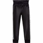 بنطلون رياضى بالشعار باللون الاسود للبنات, 1, hi-res