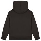 Brown Logo Hooded Top , 3, hi-res