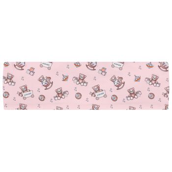 Baby Girls Pink Teddy Bear Logo Headband