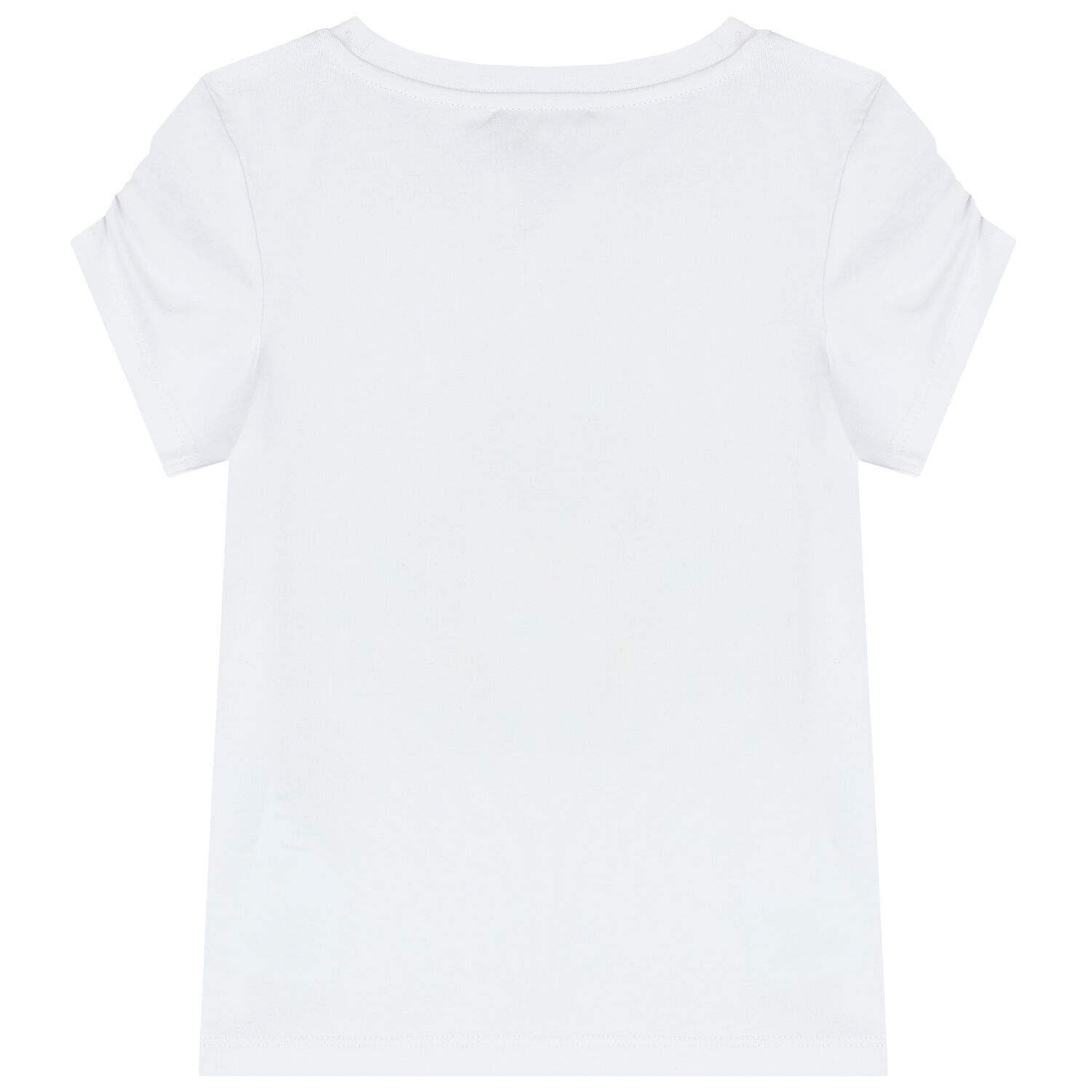 Girls White Teddy Bear Logo T-Shirt, 1, hi-res
