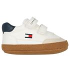 Baby Boys White Logo Pre Walker Shoes, 1, hi-res