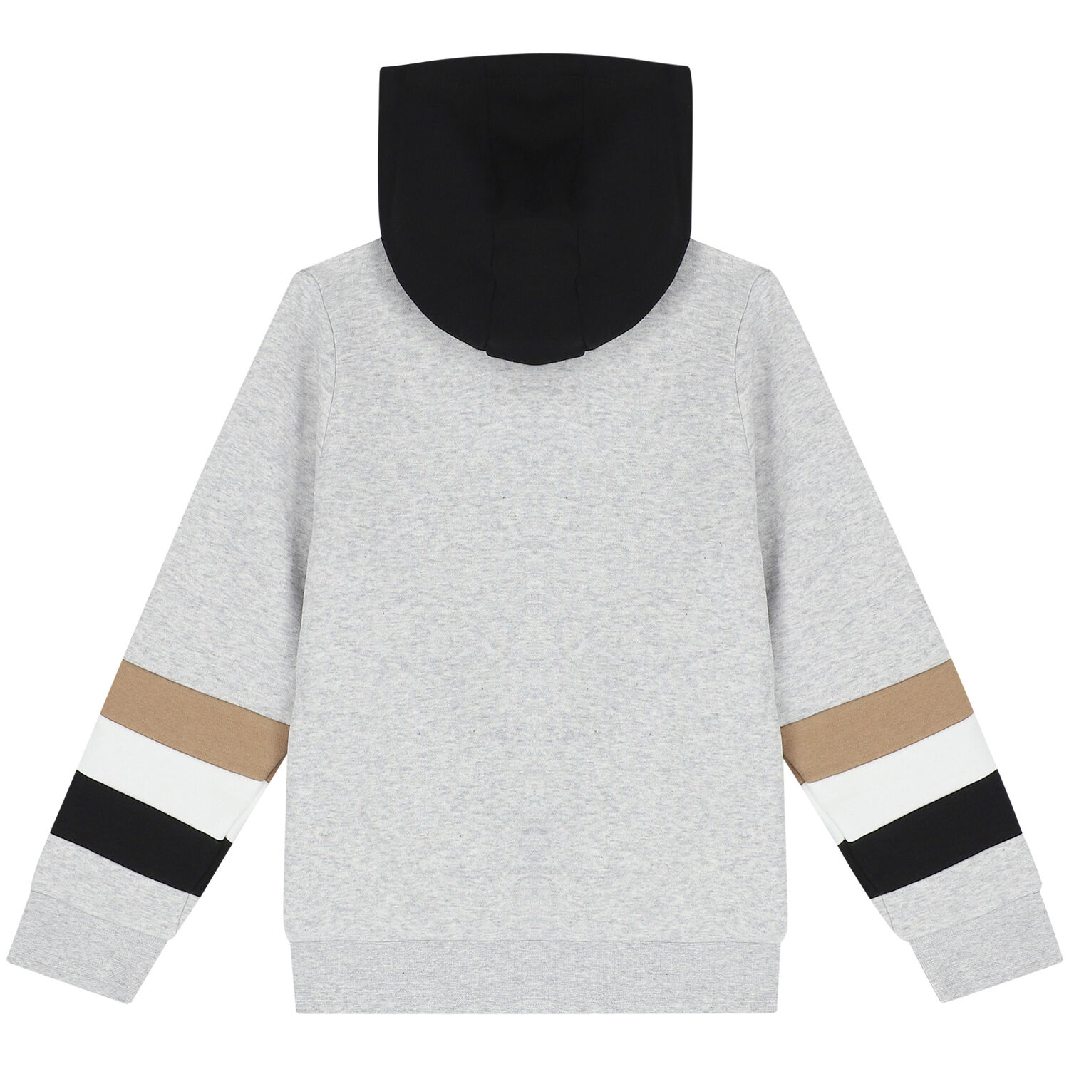 Boys Grey Logo Hooded Zip Up Top, 1, hi-res