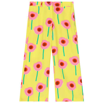 Girls Yellow & Pink Trousers