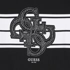 فستان بنات هودى بالشعار باللون الاسود , 2, hi-res