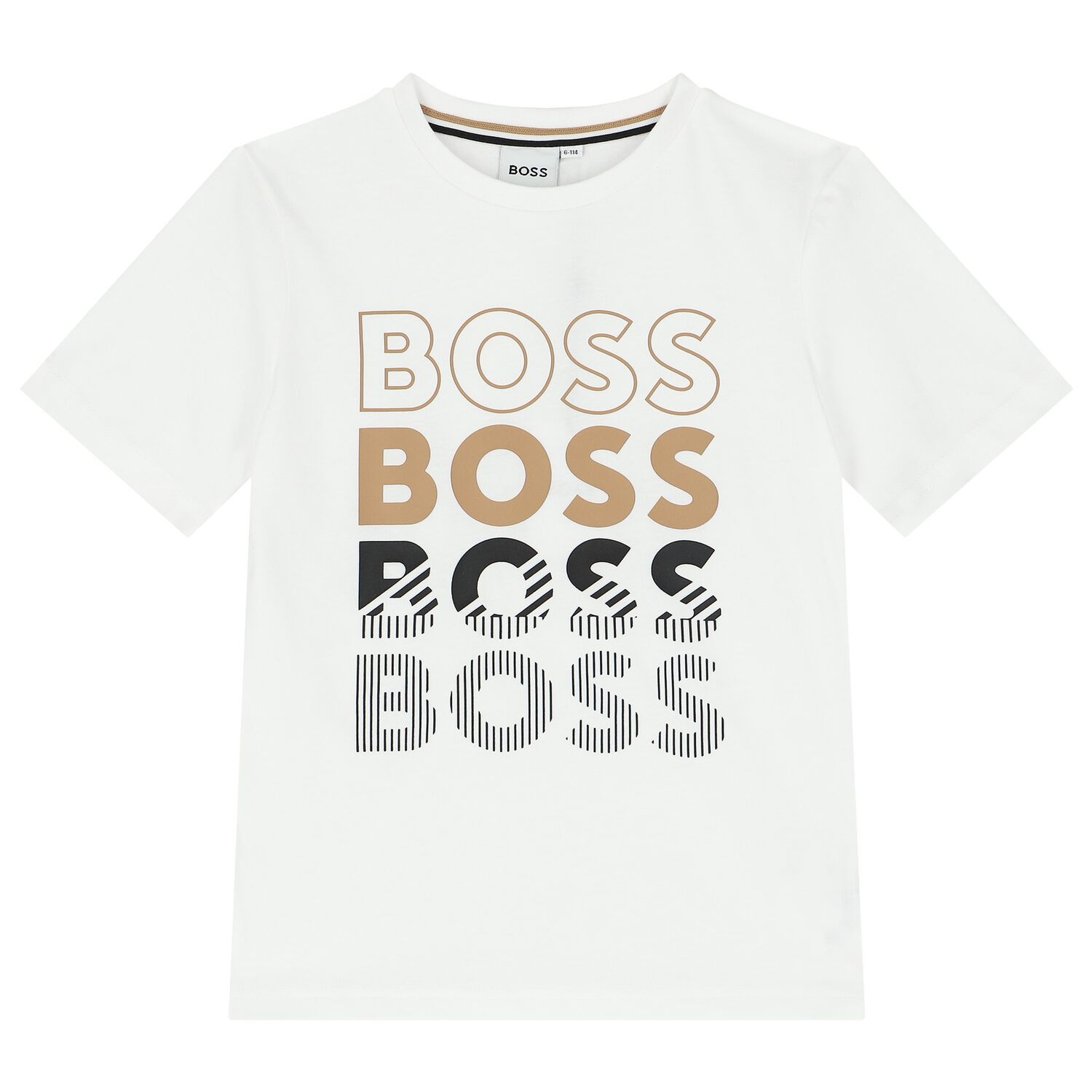 Boys White Logo T-Shirt, 1, hi-res