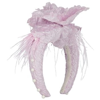 Girls Pink Flower Headband