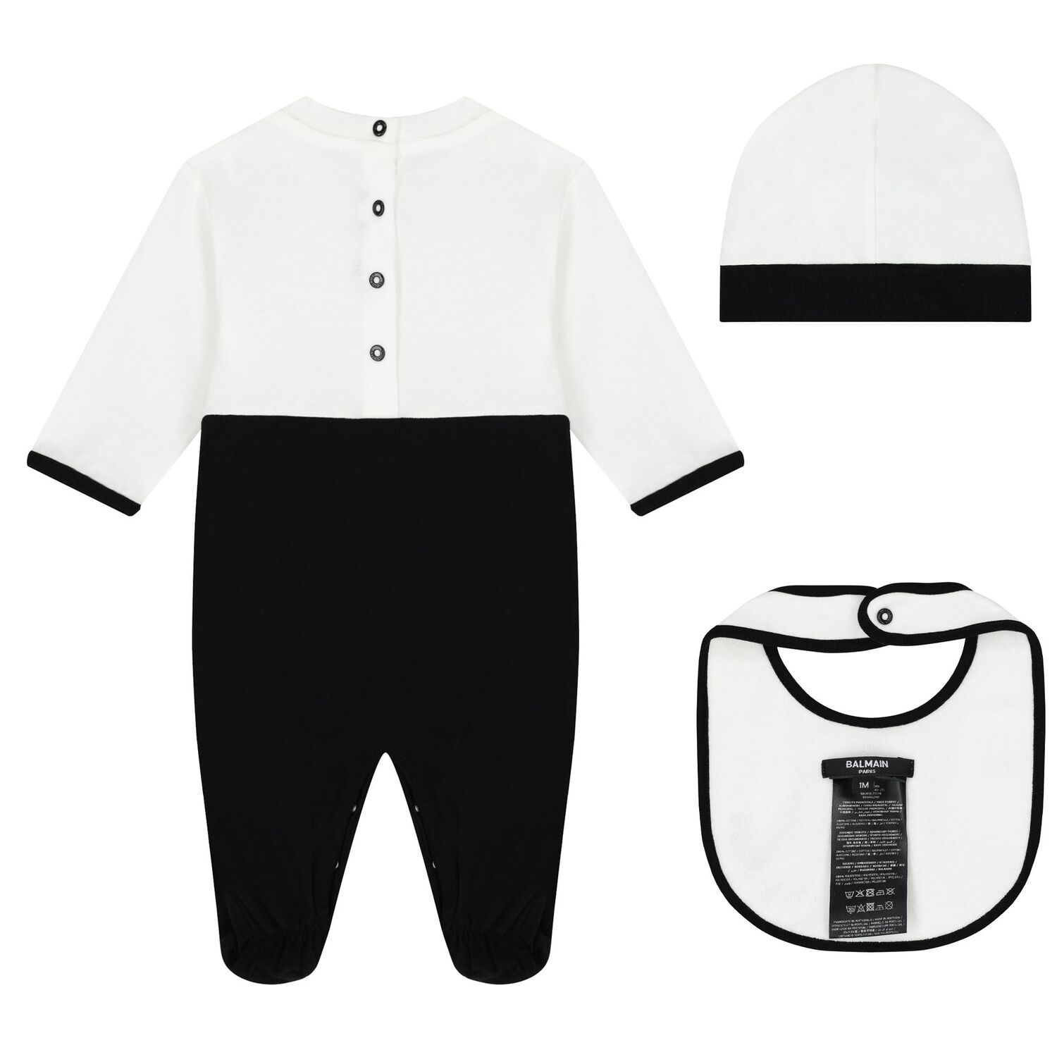 طقم أفرول هدايا بالشعار باللون الأبيض والأسود, 1, hi-res image number null