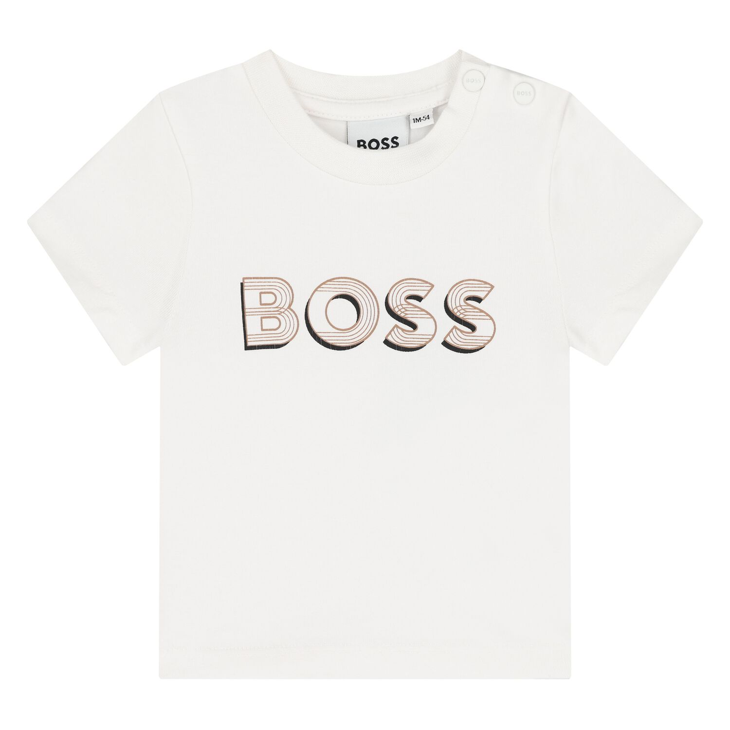 Baby Boys White Logo T-Shirt, 4, hi-res