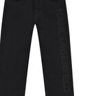 بنطلون أولاد جينز بالشعار باللون الأسود, 1, hi-res