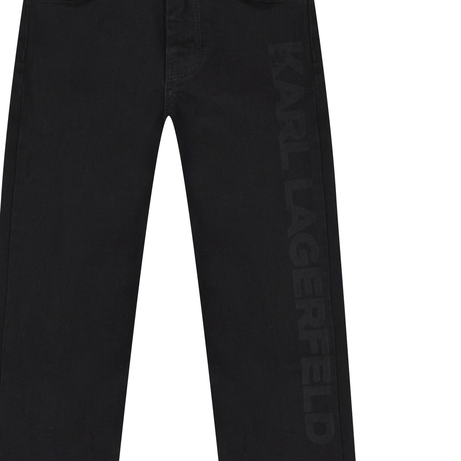 بنطلون أولاد جينز بالشعار باللون الأسود, 1, hi-res image number null