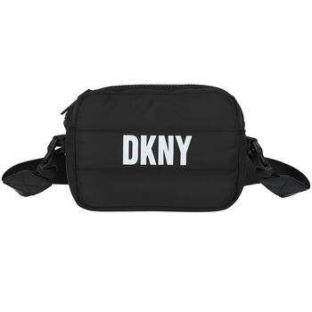 Girls Black & Silver Logo Reversible Handbag