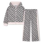 بدلة رياضية للبنات باللونين الوردي والأسود, 1, hi-res