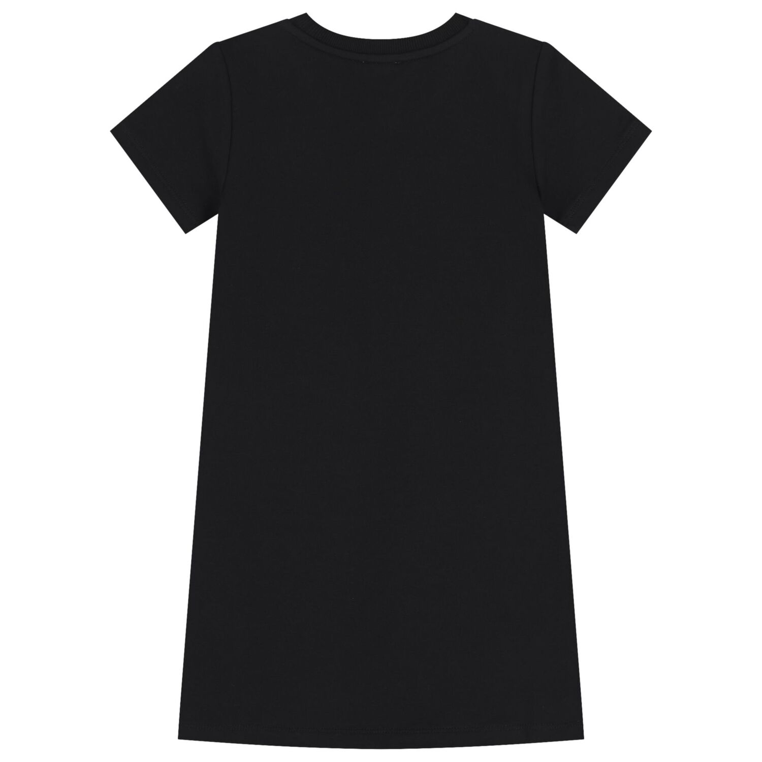 فستان للبنات بالشعار  باللون الاسود, 2, hi-res