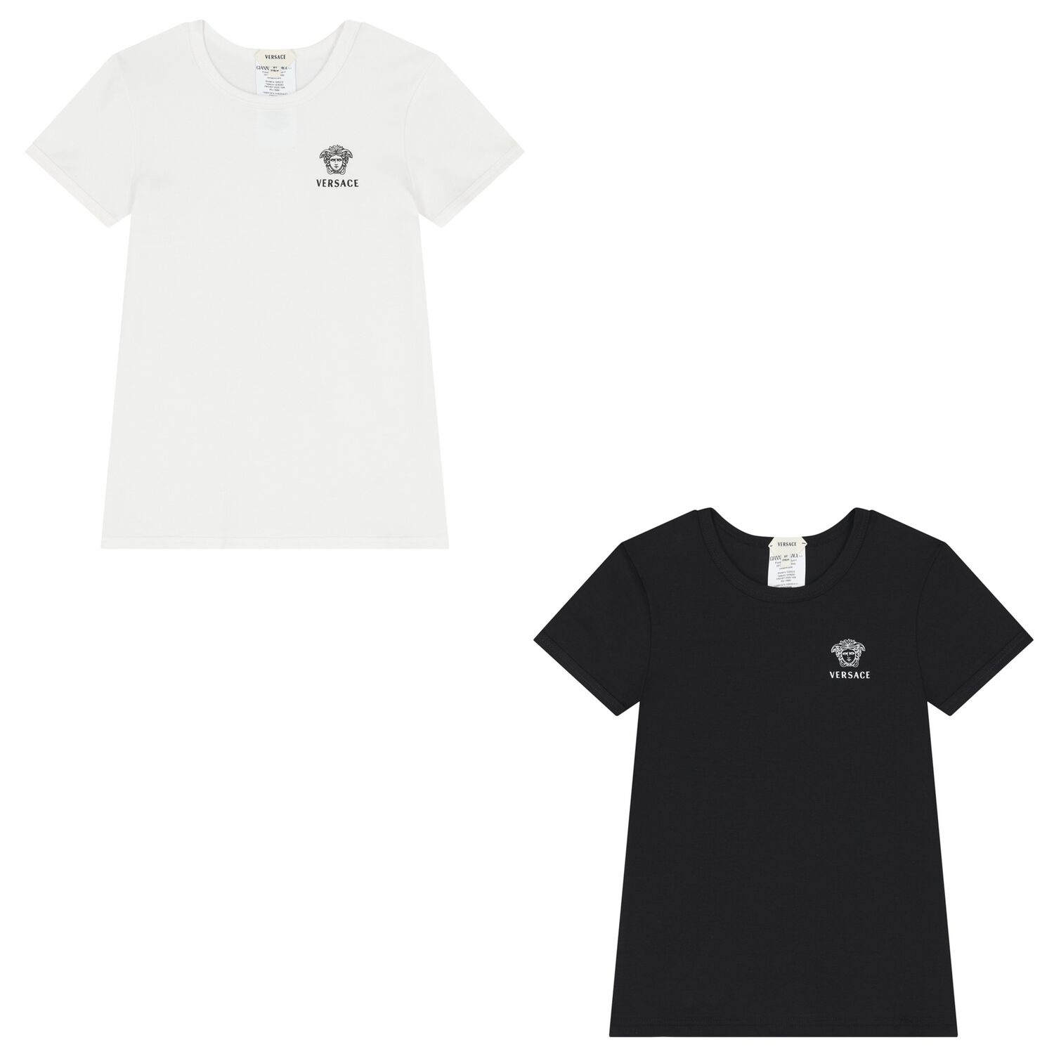 White & Black Medusa Logo T-Shirts ( 2-Pack ), 1, hi-res