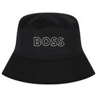 Boys Black Logo Reversible Hat, 1, hi-res