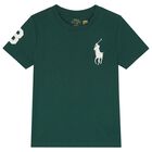 Boys Green Logo T-Shirt , 1, hi-res