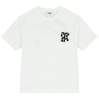 Boys White Logo T-Shirt, 1, hi-res