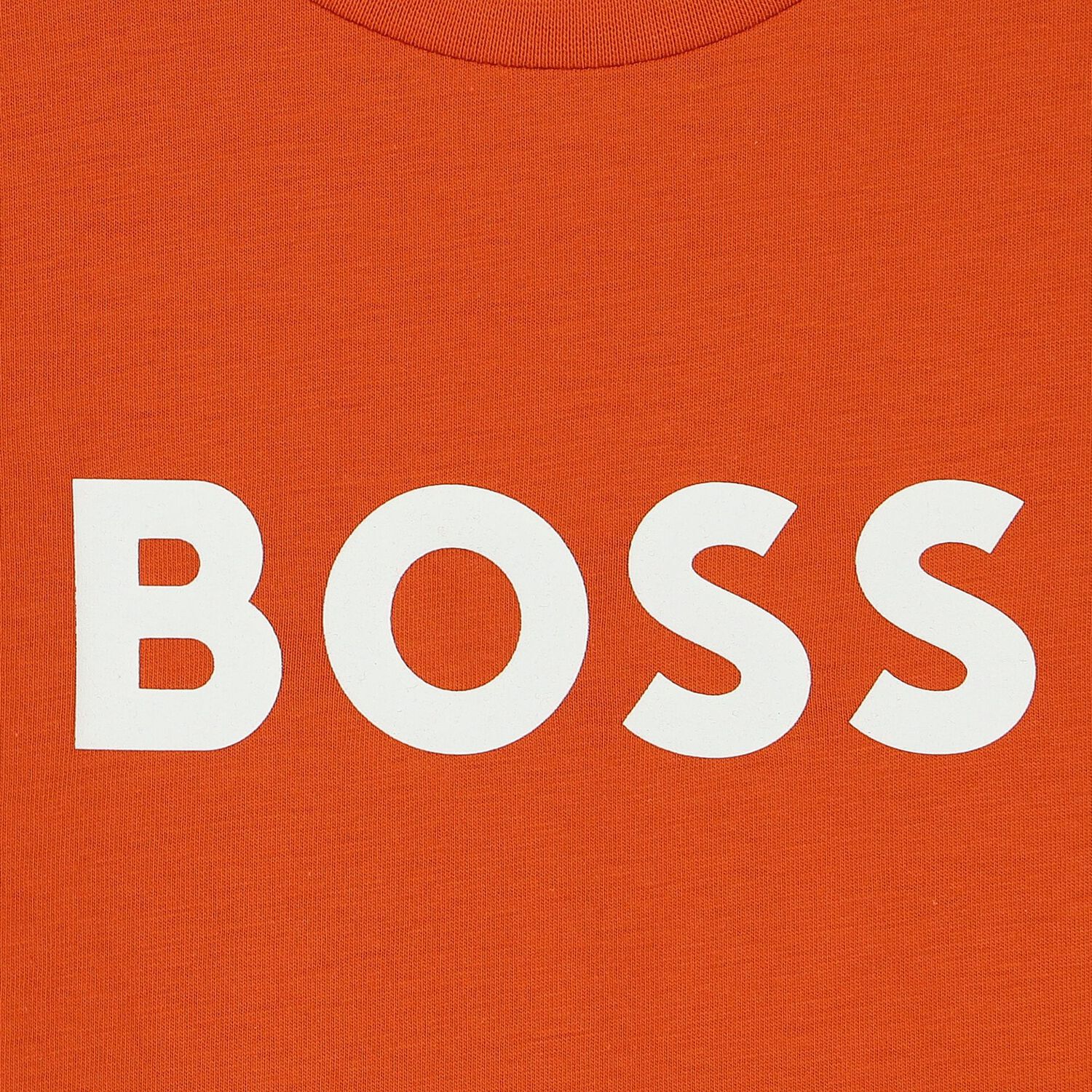 توب أولاد بأكمام بالشعار باللون البرتقالي, 1, hi-res