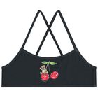 Girls Black Cherry & Teddy Bear Bikini , 1, hi-res